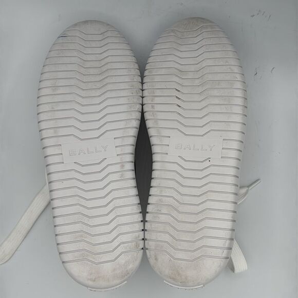 New Bally Player Striped Leather Sneakers White/ Ted Size 39/ US 9 - Picture 12 of 14